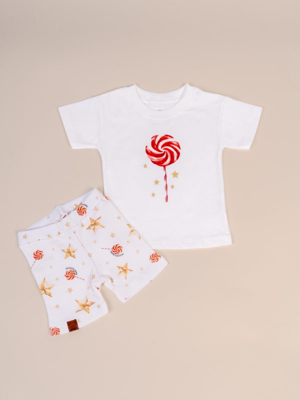 Conjunto Bebê Camiseta e Short Pirulito