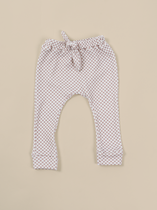 Calça Bebê Saruel Xadrez Bordô