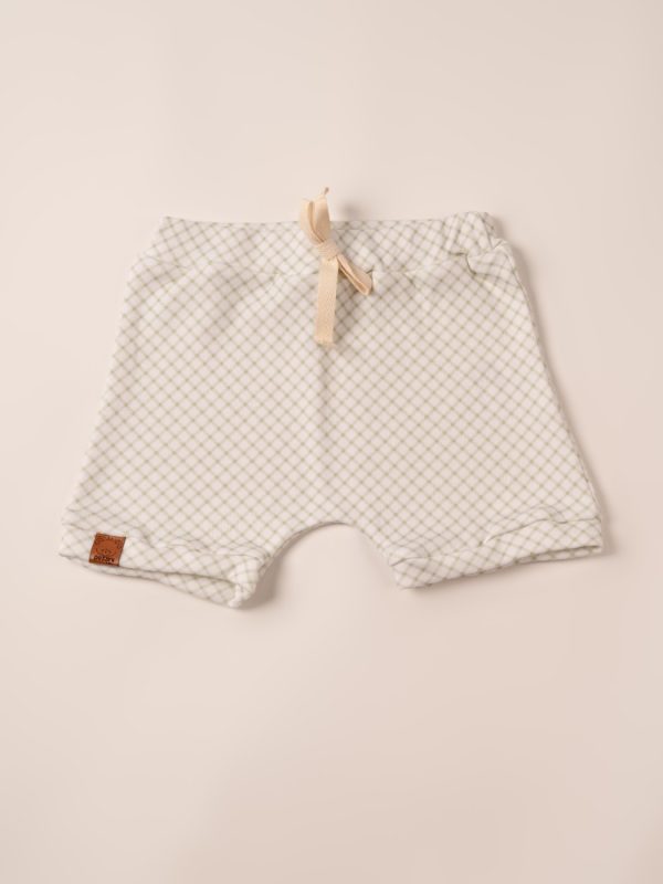 Short Bebê Saruel em Suedine Xadrez