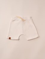 Short Bebê Saruel em Suedine Liso Off White
