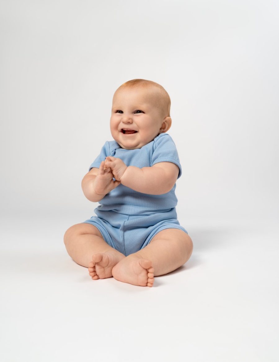 conjunto bebe body manga curta e short canelado azul unissex neutro 100 algodão macio verão confortavel comprar site delicado nenem minimalista loja