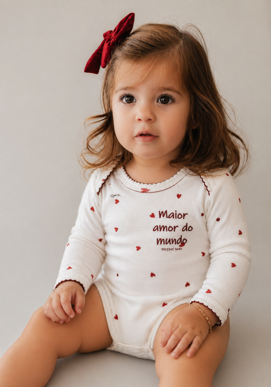 body bebe manga comprida gola envelope picueta bordo dia das maes meninas macio 100% algodão neutro delicado comprar site minimalista confortavel nenem fofo loja
