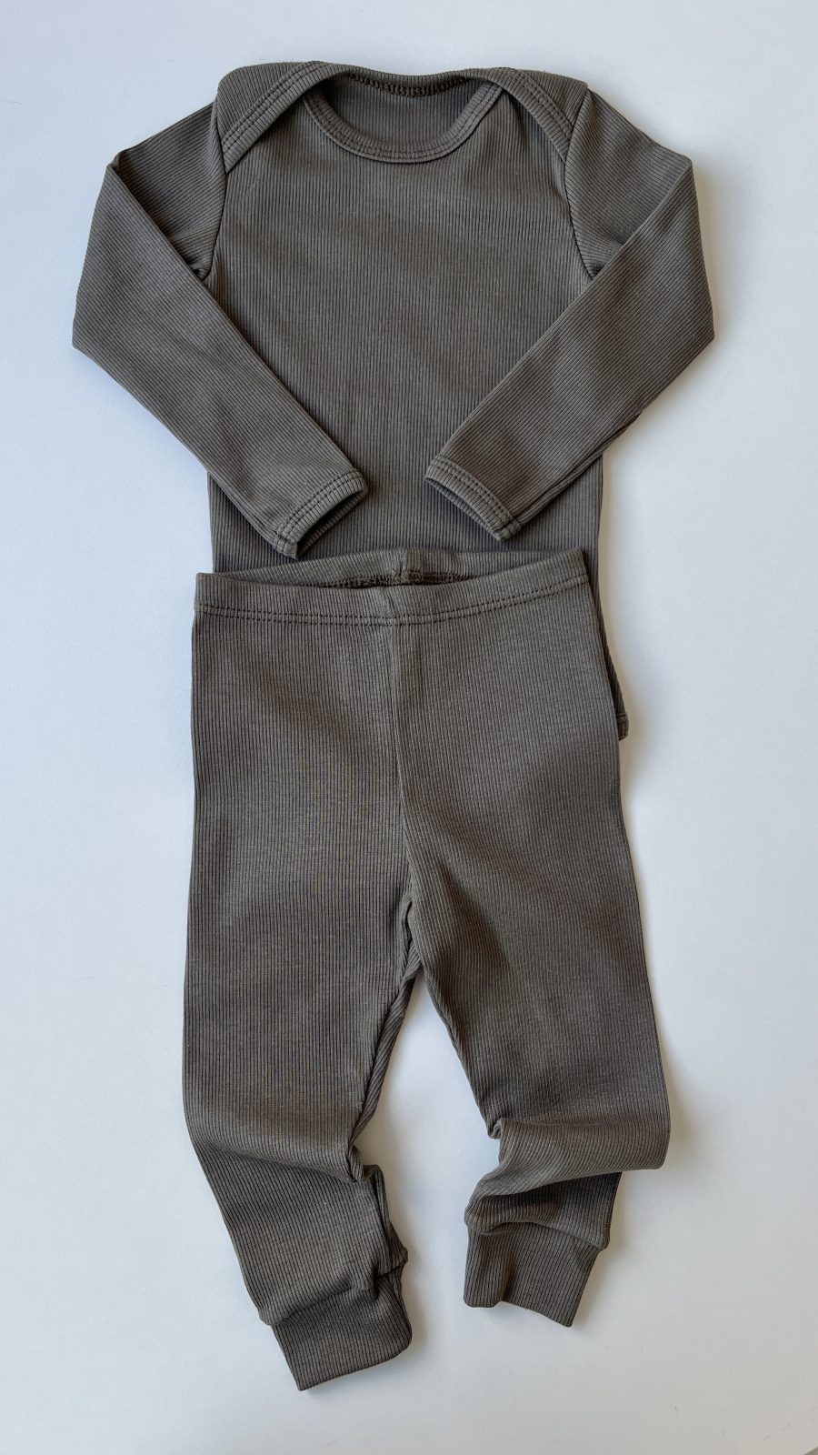 conjunto ribana canelada bebe conforto algodão